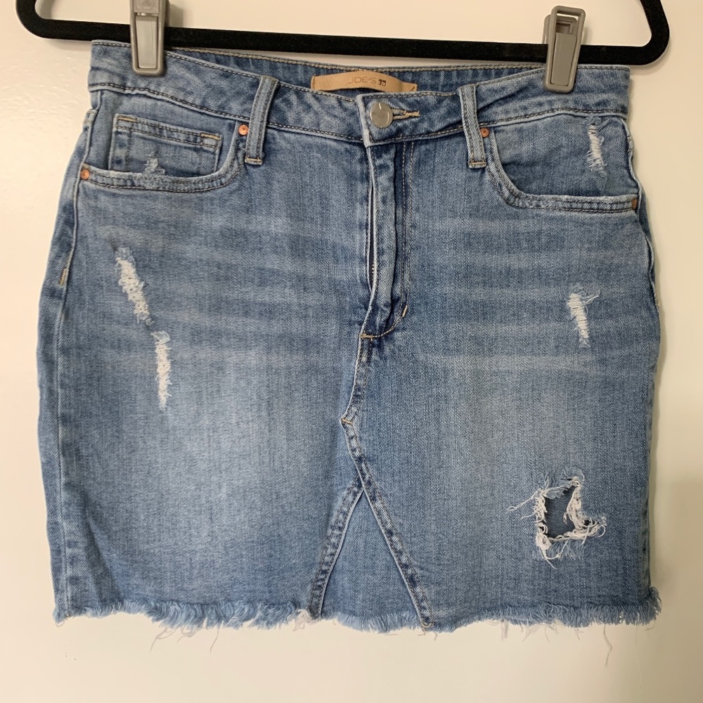 Joe’s Distressed Mini Jean Skirt